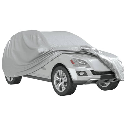 vidaXL Housse de voiture SUV avec sangles à boucle complète argenté XL