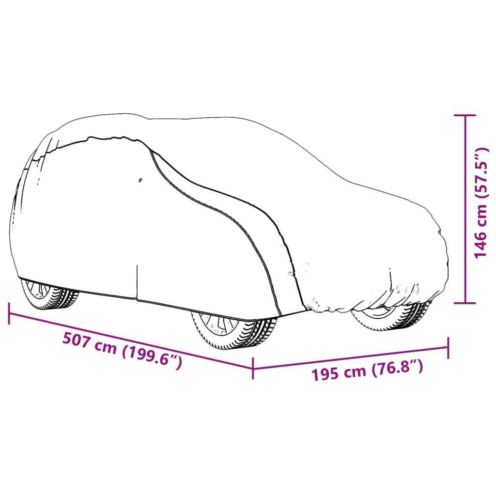 vidaXL Housse de voiture SUV avec sangles à boucle complète argenté XL