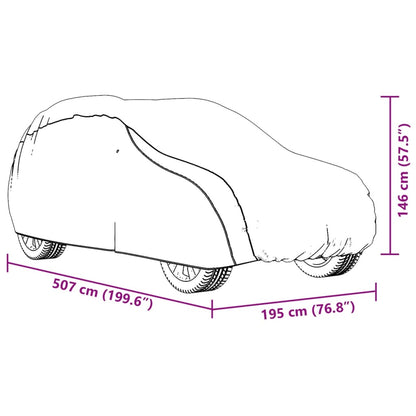 vidaXL Housse de voiture SUV avec sangles à boucle complète argenté XL