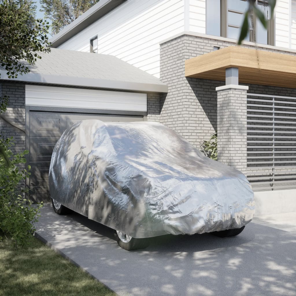 vidaXL Housse de voiture SUV avec sangles à boucle complète argenté XL
