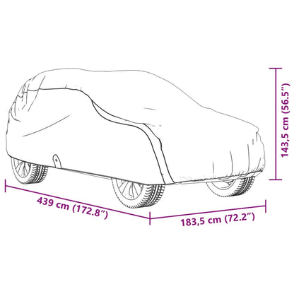 vidaXL Housse de voiture SUV complète gris M tissu non tissé