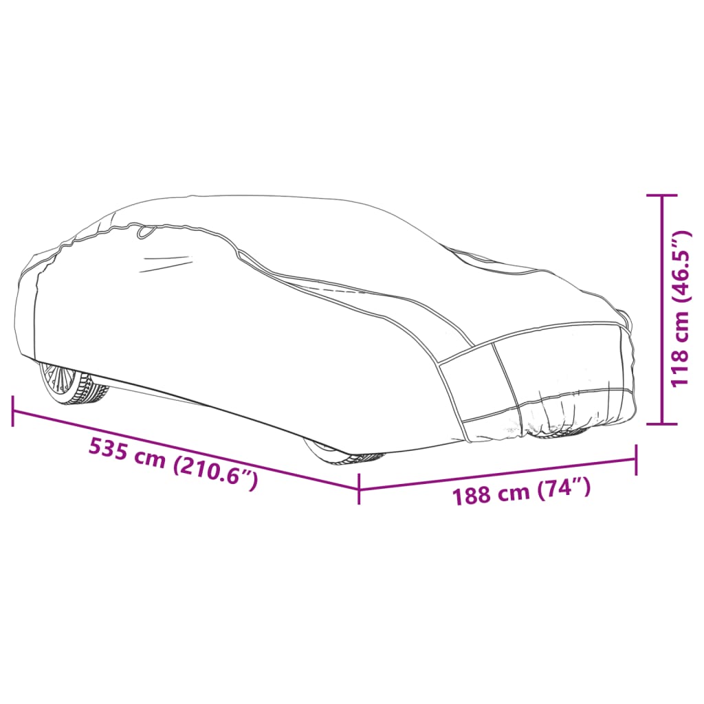 vidaXL Housse de voiture berline protection contre grêle complète XL