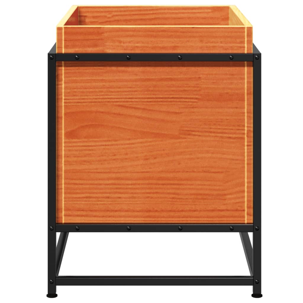 vidaXL Jardinière cire marron 60x40x50 cm bois de pin massif