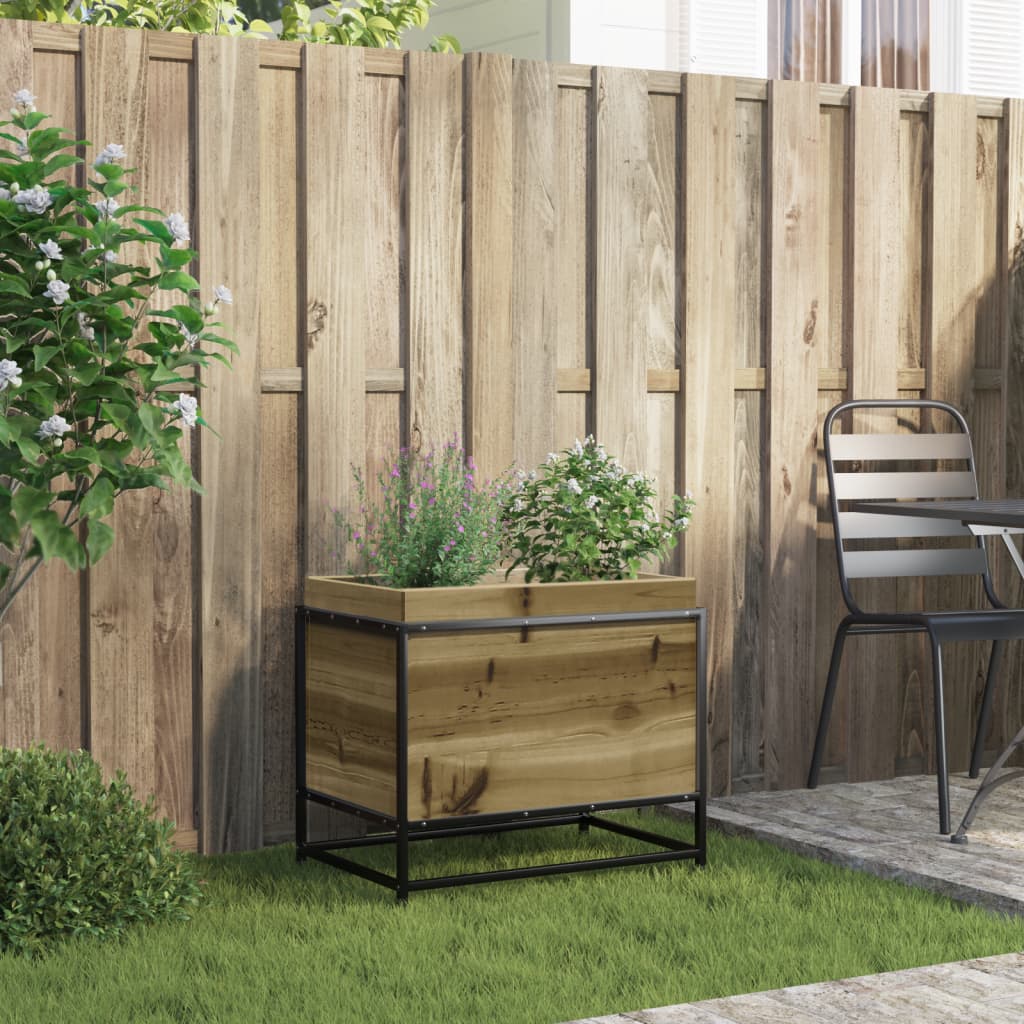 vidaXL Jardinière 60x40x50 cm bois de pin imprégné