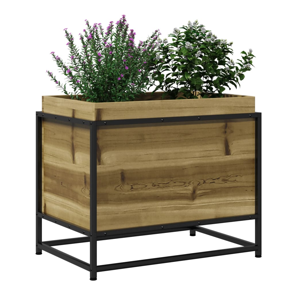 vidaXL Jardinière 60x40x50 cm bois de pin imprégné