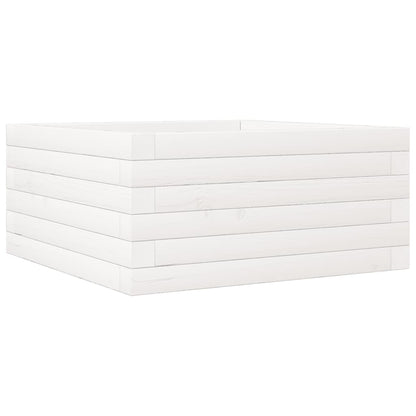 vidaXL Jardinière blanc 50x50x23 cm bois de pin massif