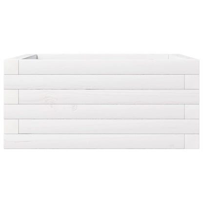 vidaXL Jardinière blanc 50x50x23 cm bois de pin massif
