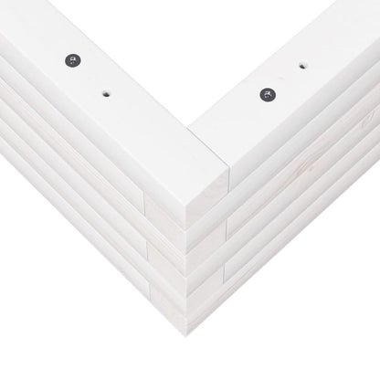 vidaXL Jardinière blanc 50x50x23 cm bois de pin massif