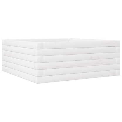 vidaXL Jardinière blanc 60x60x23 cm bois de pin massif