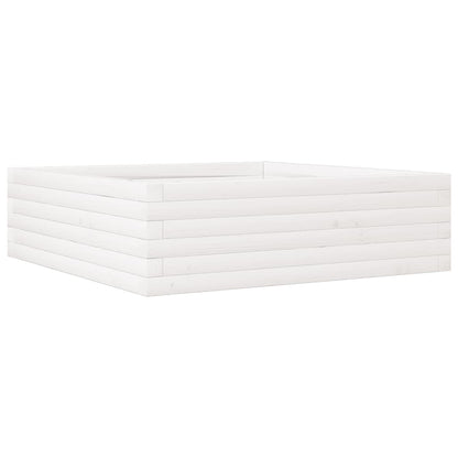 vidaXL Jardinière blanc 80x80x23 cm bois de pin massif
