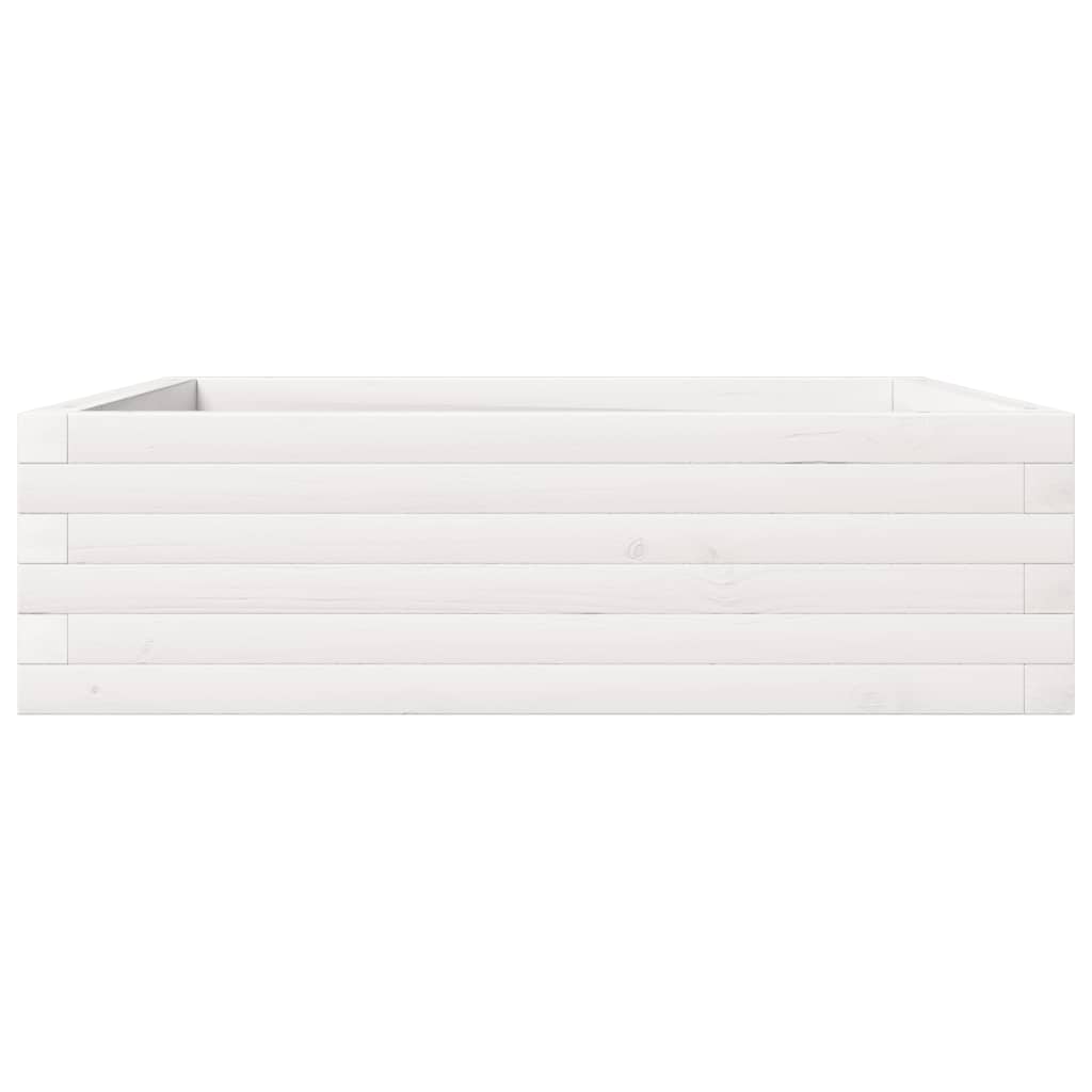 vidaXL Jardinière blanc 80x80x23 cm bois de pin massif