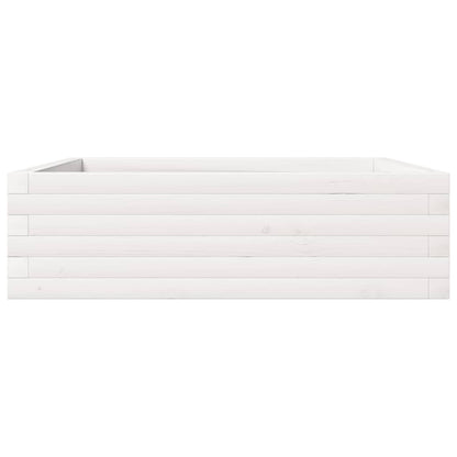 vidaXL Jardinière blanc 80x80x23 cm bois de pin massif