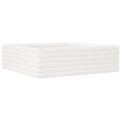 vidaXL Jardinière blanc 80x80x23 cm bois de pin massif