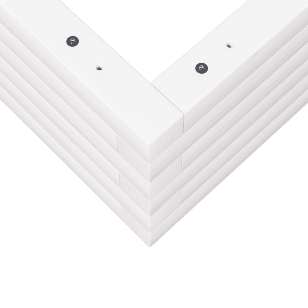 vidaXL Jardinière blanc 80x80x23 cm bois de pin massif