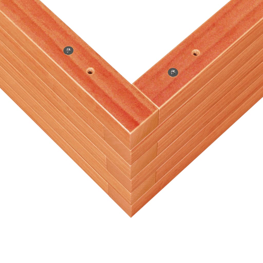 vidaXL Jardinière cire marron 80x80x23 cm bois de pin massif