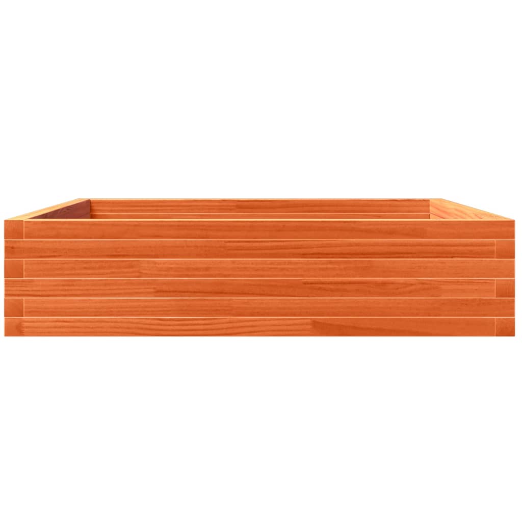 vidaXL Jardinière cire marron 100x100x23 cm bois de pin massif