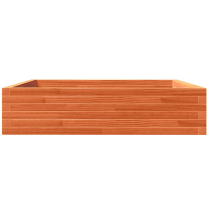 vidaXL Jardinière cire marron 100x100x23 cm bois de pin massif
