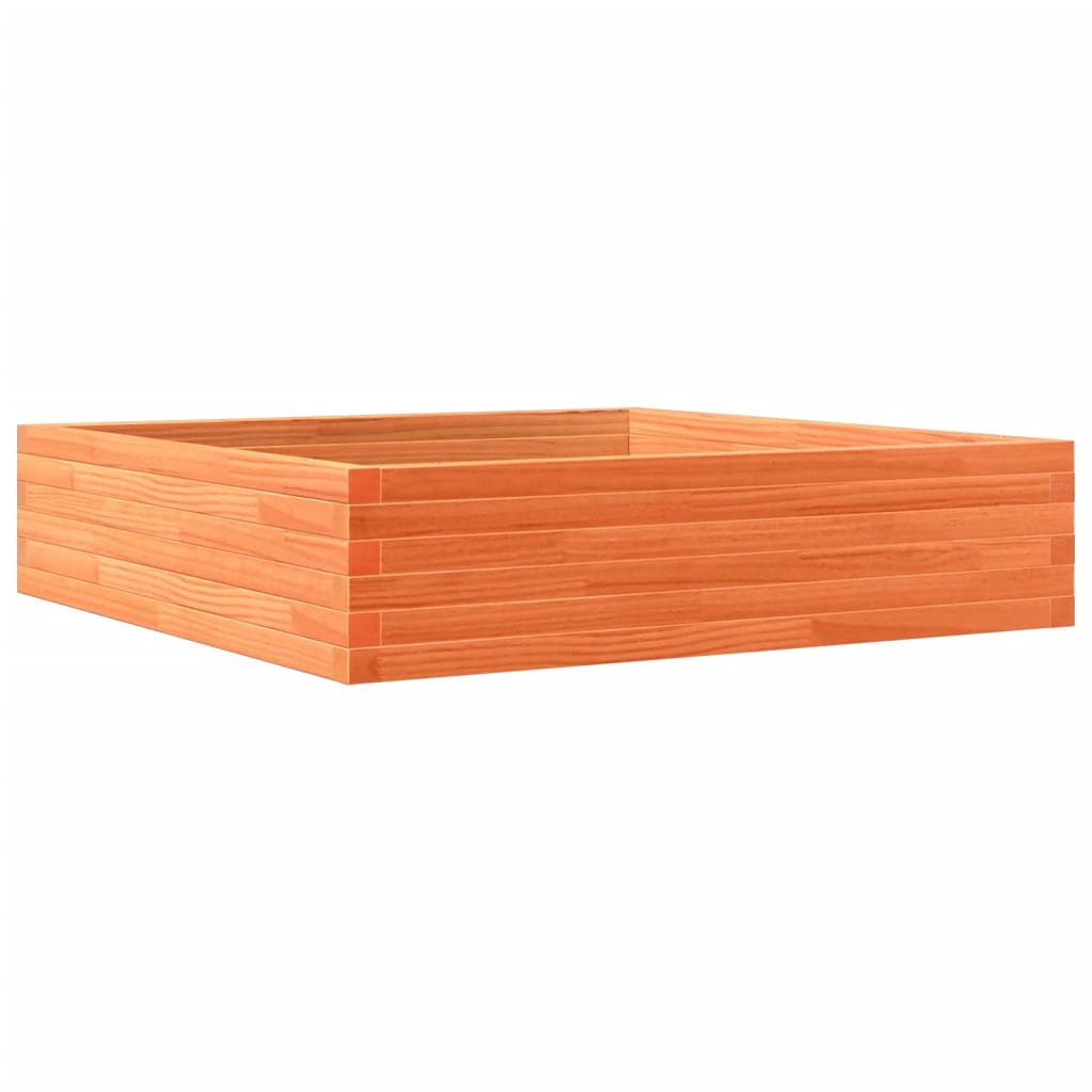 vidaXL Jardinière cire marron 100x100x23 cm bois de pin massif