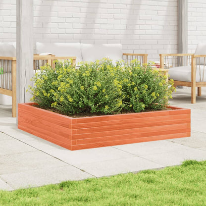 vidaXL Jardinière cire marron 110x110x23 cm bois de pin massif