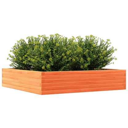 vidaXL Jardinière cire marron 110x110x23 cm bois de pin massif