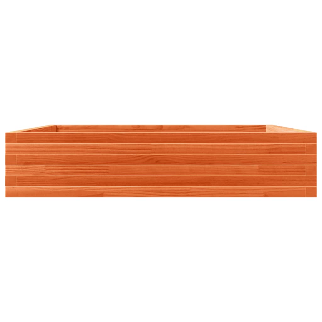 vidaXL Jardinière cire marron 110x110x23 cm bois de pin massif