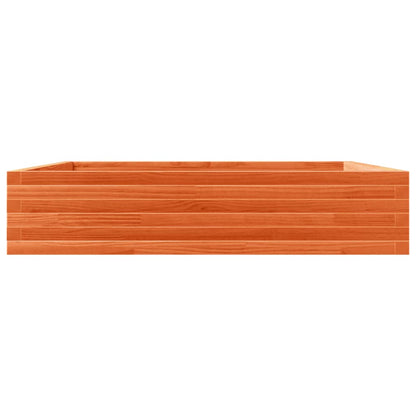 vidaXL Jardinière cire marron 110x110x23 cm bois de pin massif