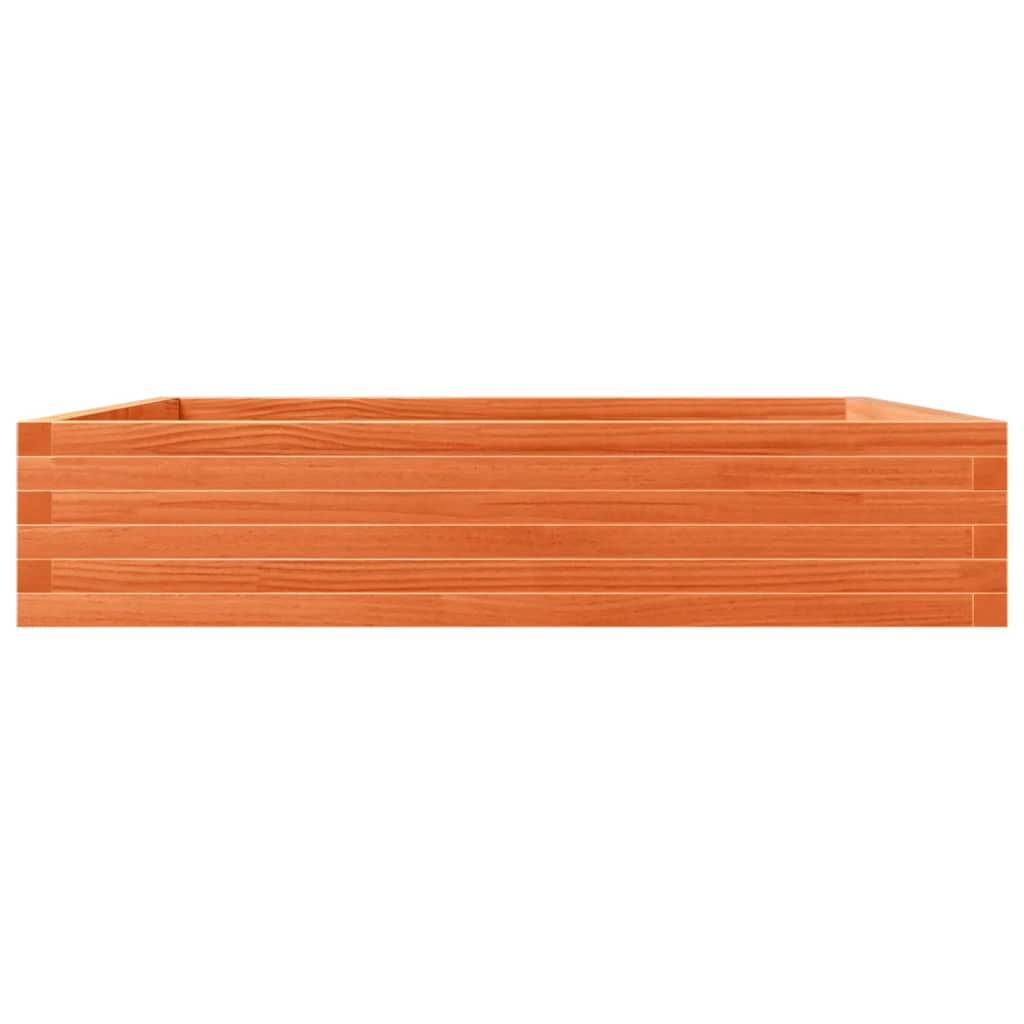vidaXL Jardinière cire marron 110x110x23 cm bois de pin massif