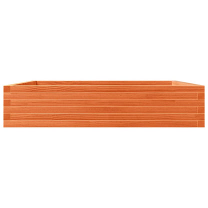 vidaXL Jardinière cire marron 110x110x23 cm bois de pin massif