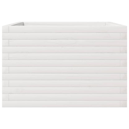 vidaXL Jardinière blanc 70x70x45,5 cm bois de pin massif