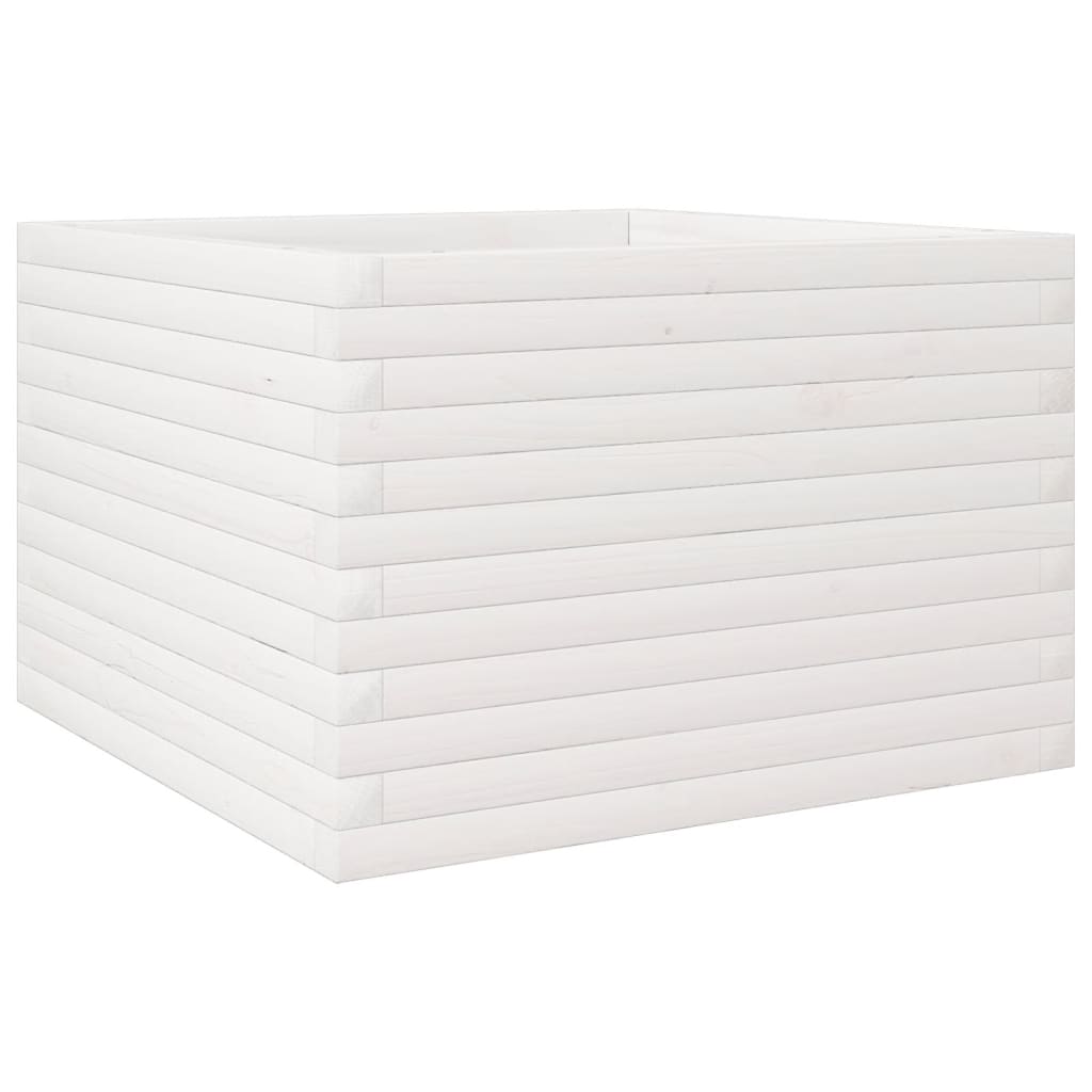 vidaXL Jardinière blanc 70x70x45,5 cm bois de pin massif