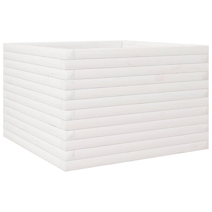 vidaXL Jardinière blanc 70x70x45,5 cm bois de pin massif