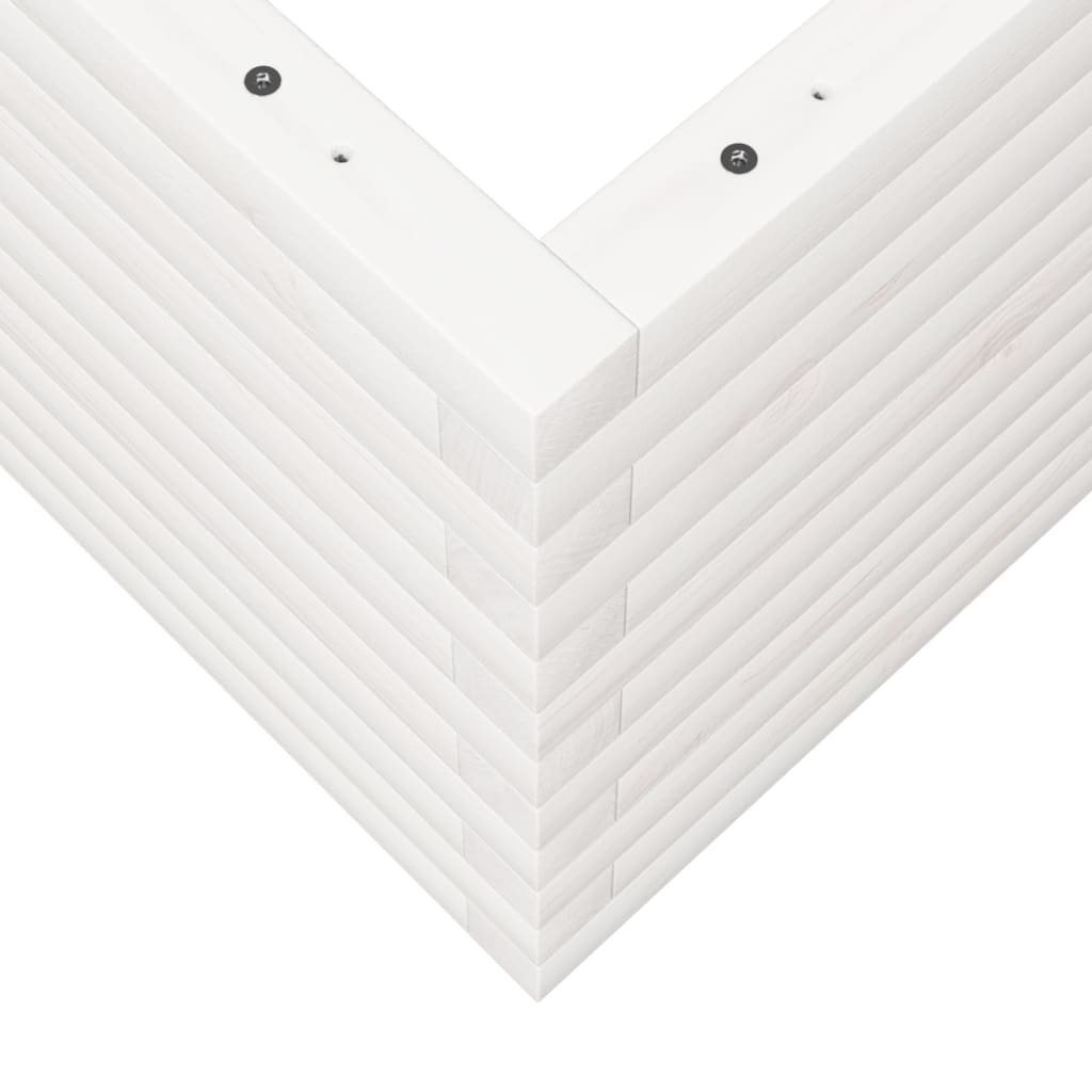 vidaXL Jardinière blanc 70x70x45,5 cm bois de pin massif