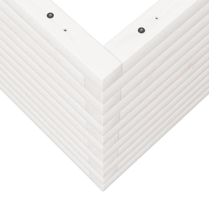 vidaXL Jardinière blanc 70x70x45,5 cm bois de pin massif