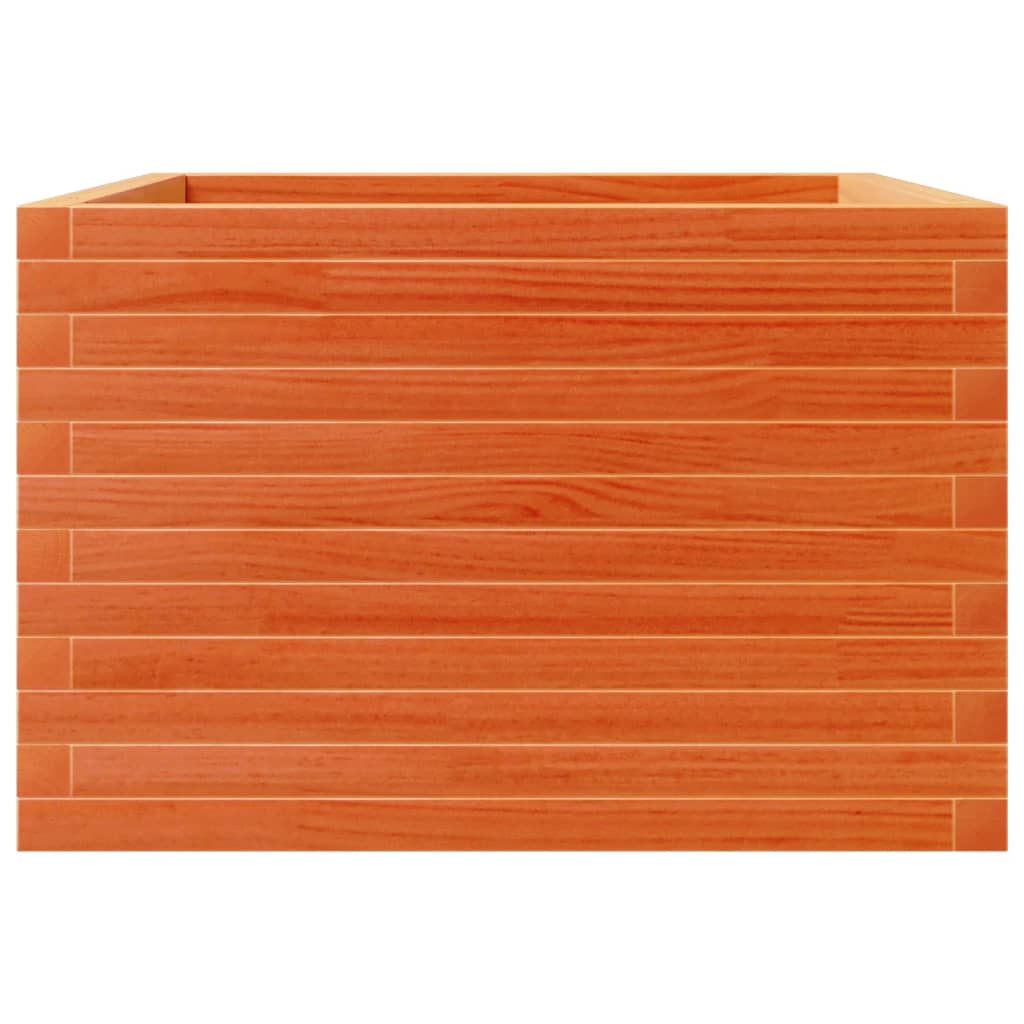 vidaXL Jardinière cire marron 70x70x45,5 cm bois de pin massif
