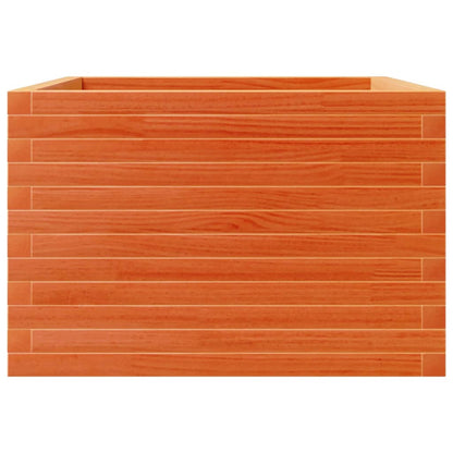 vidaXL Jardinière cire marron 70x70x45,5 cm bois de pin massif