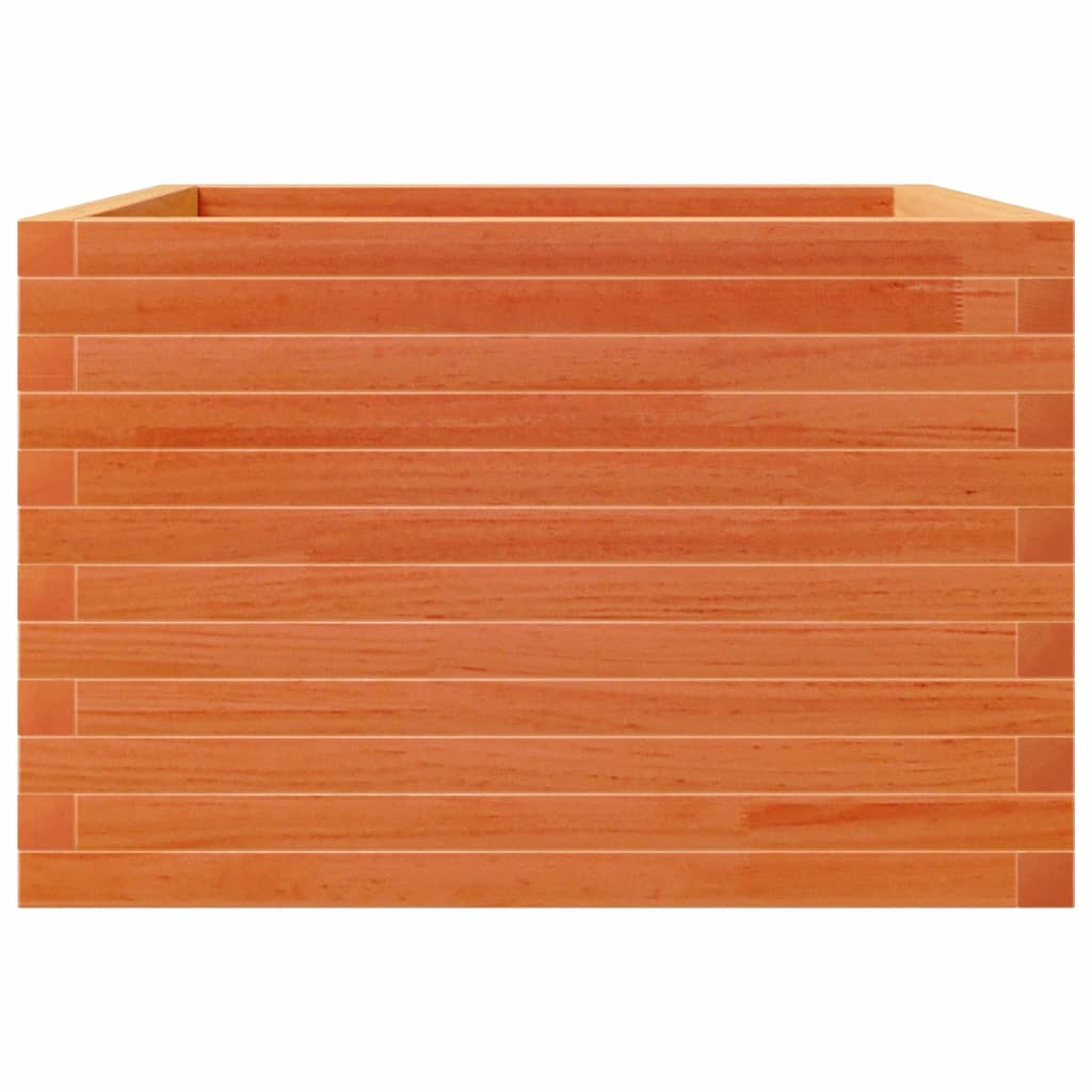 vidaXL Jardinière cire marron 70x70x45,5 cm bois de pin massif