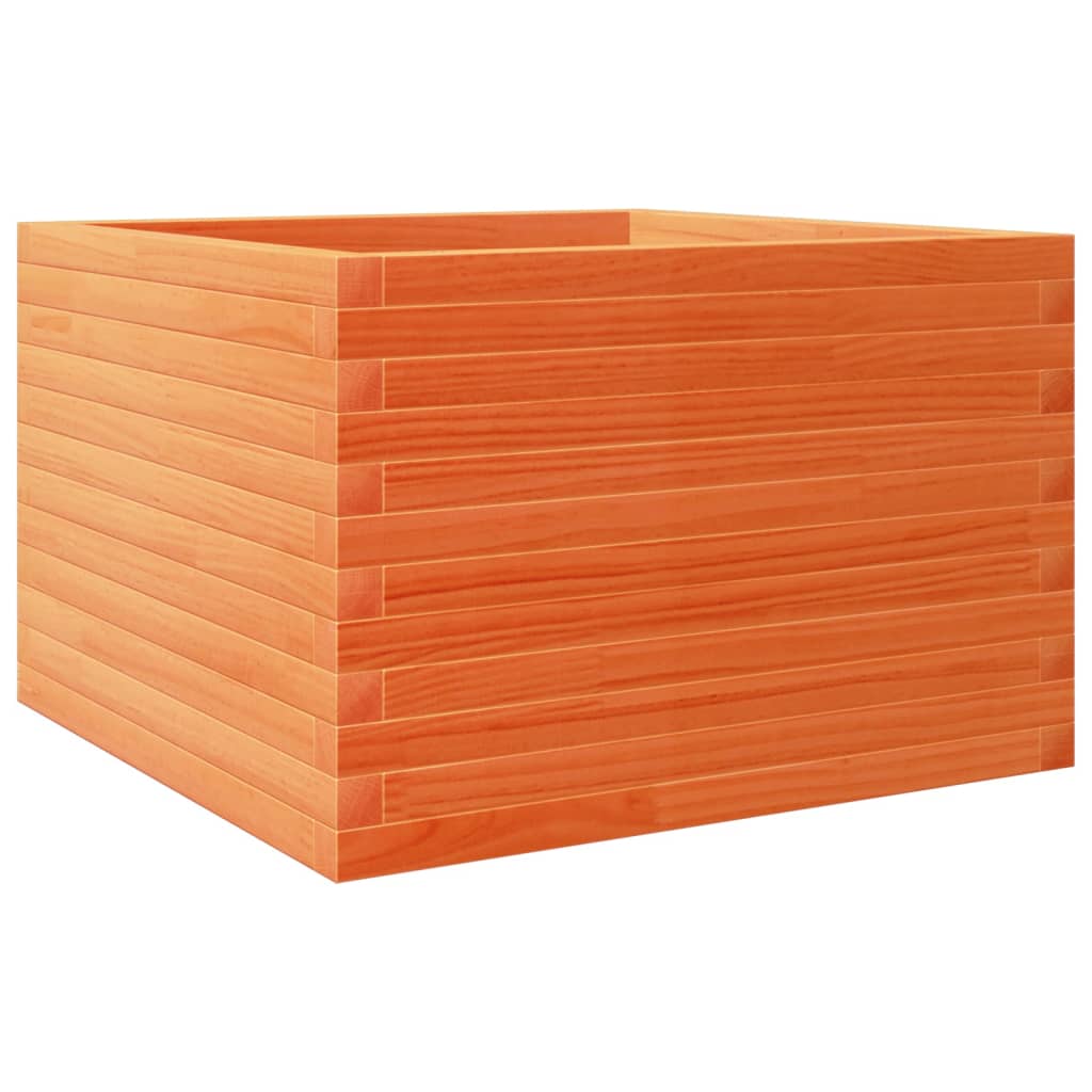vidaXL Jardinière cire marron 70x70x45,5 cm bois de pin massif