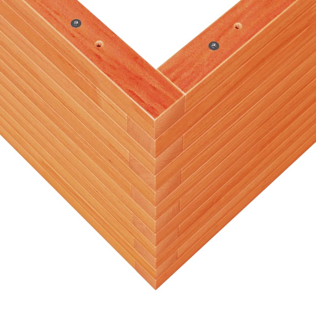 vidaXL Jardinière cire marron 70x70x45,5 cm bois de pin massif