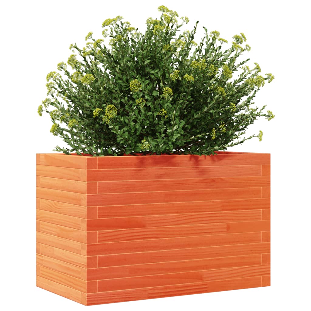 vidaXL Jardinière cire marron 70x40x45,5 cm bois de pin massif