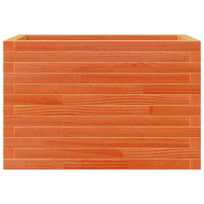 vidaXL Jardinière cire marron 70x40x45,5 cm bois de pin massif