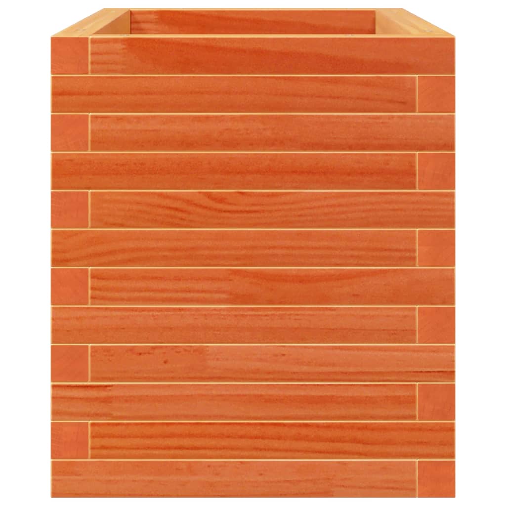 vidaXL Jardinière cire marron 70x40x45,5 cm bois de pin massif