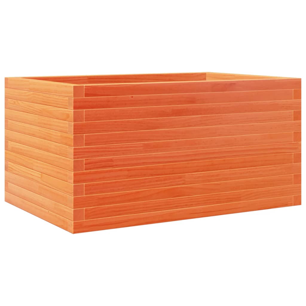 vidaXL Jardinière cire marron 90x60x45,5 cm bois de pin massif