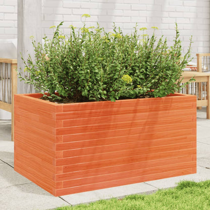 vidaXL Jardinière cire marron 90x60x45,5 cm bois de pin massif