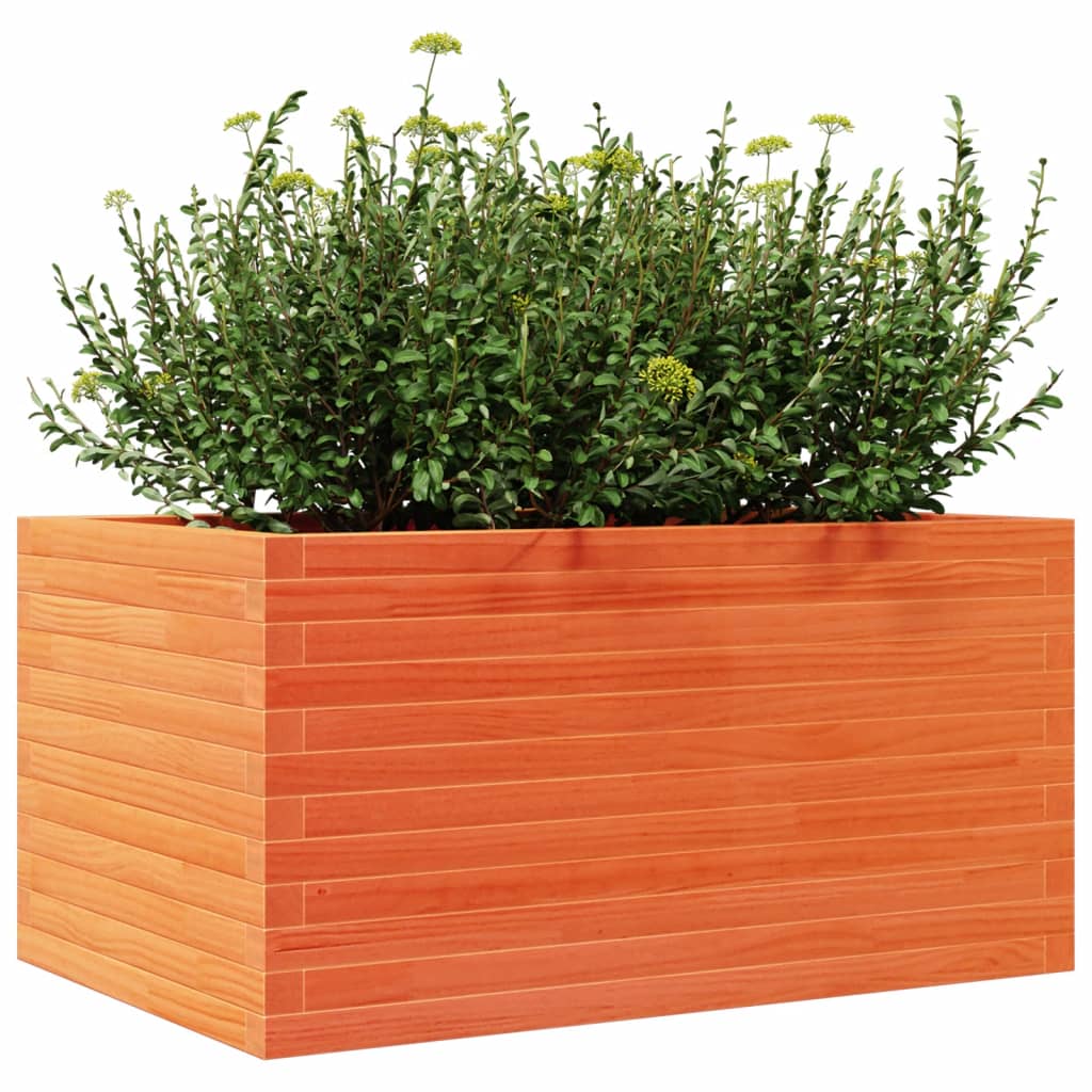 vidaXL Jardinière cire marron 90x60x45,5 cm bois de pin massif