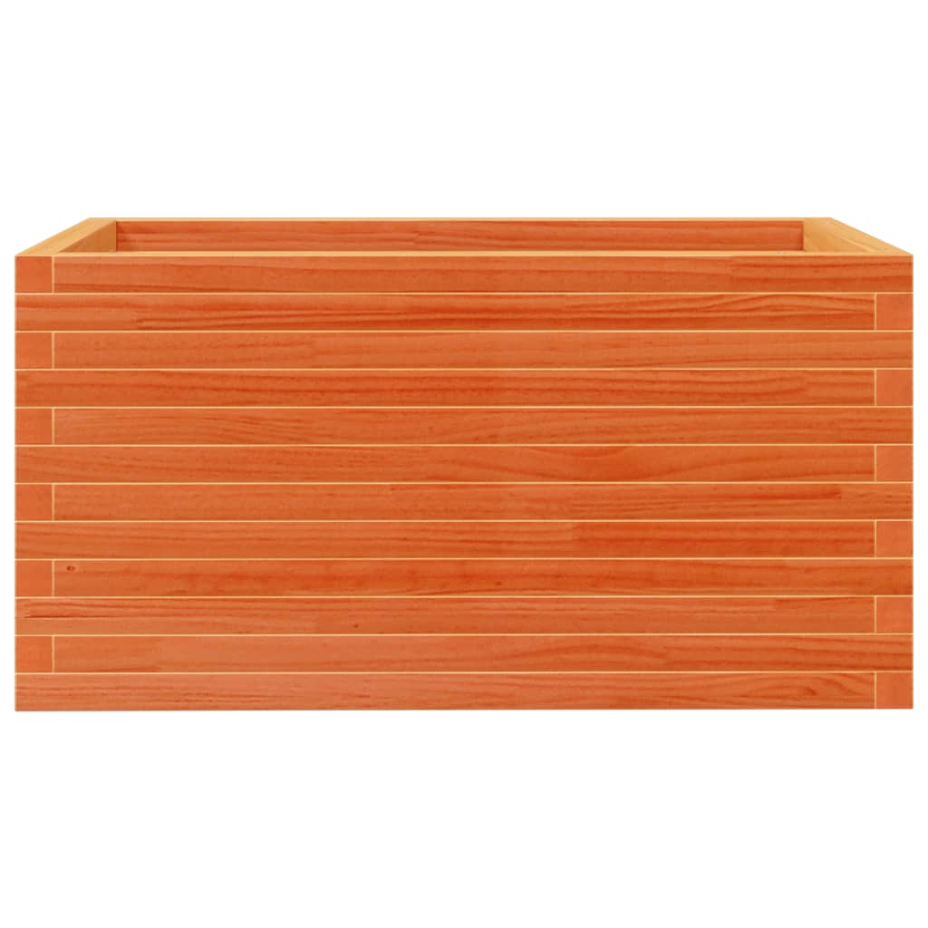 vidaXL Jardinière cire marron 90x60x45,5 cm bois de pin massif