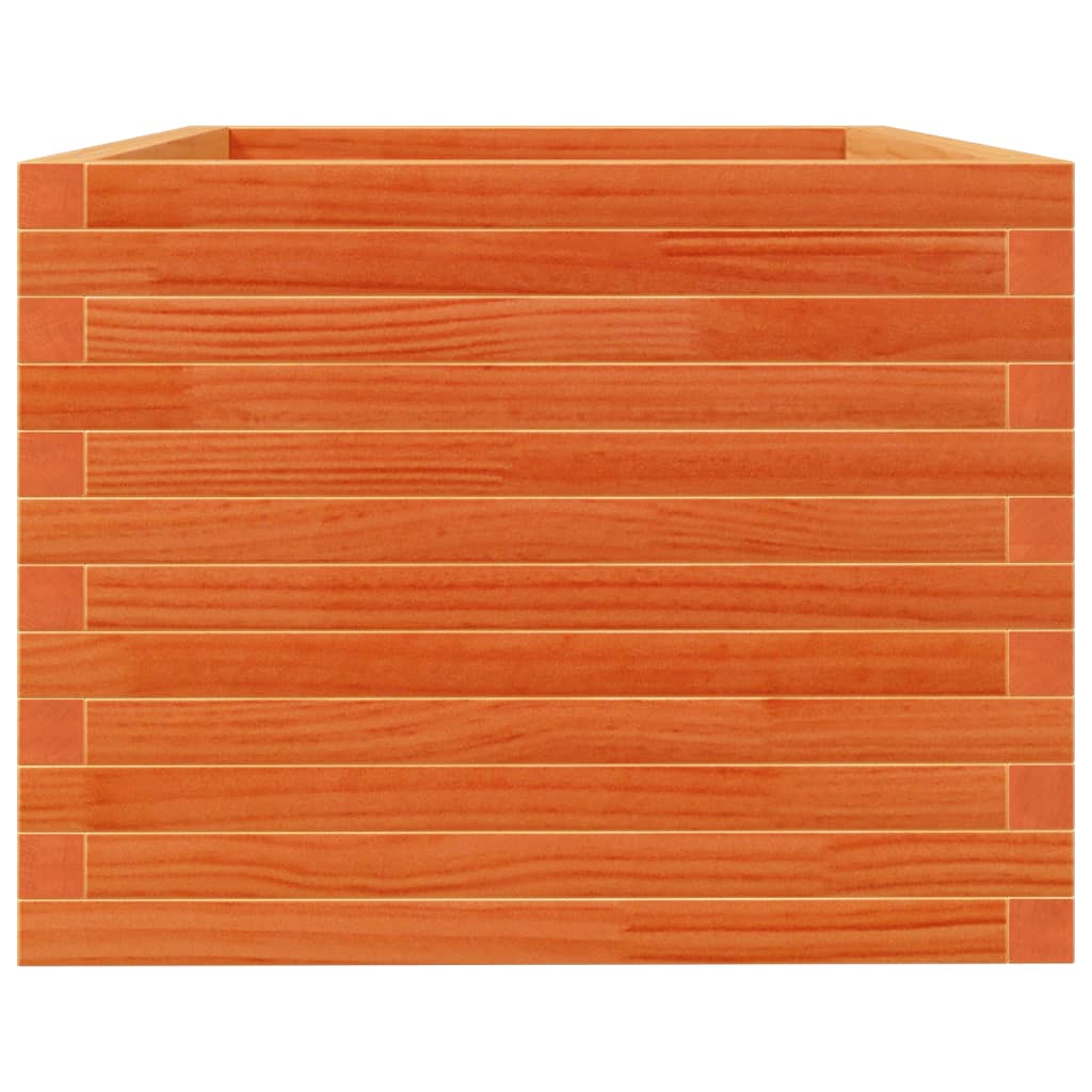 vidaXL Jardinière cire marron 90x60x45,5 cm bois de pin massif