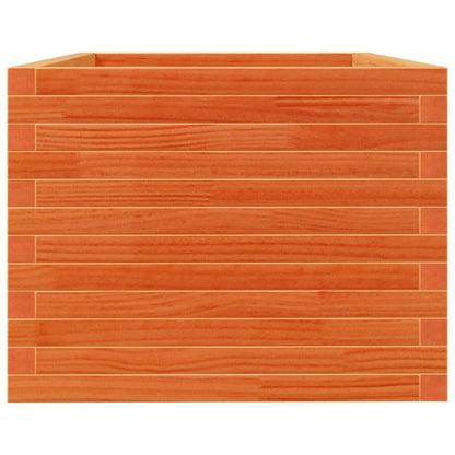 vidaXL Jardinière cire marron 90x60x45,5 cm bois de pin massif