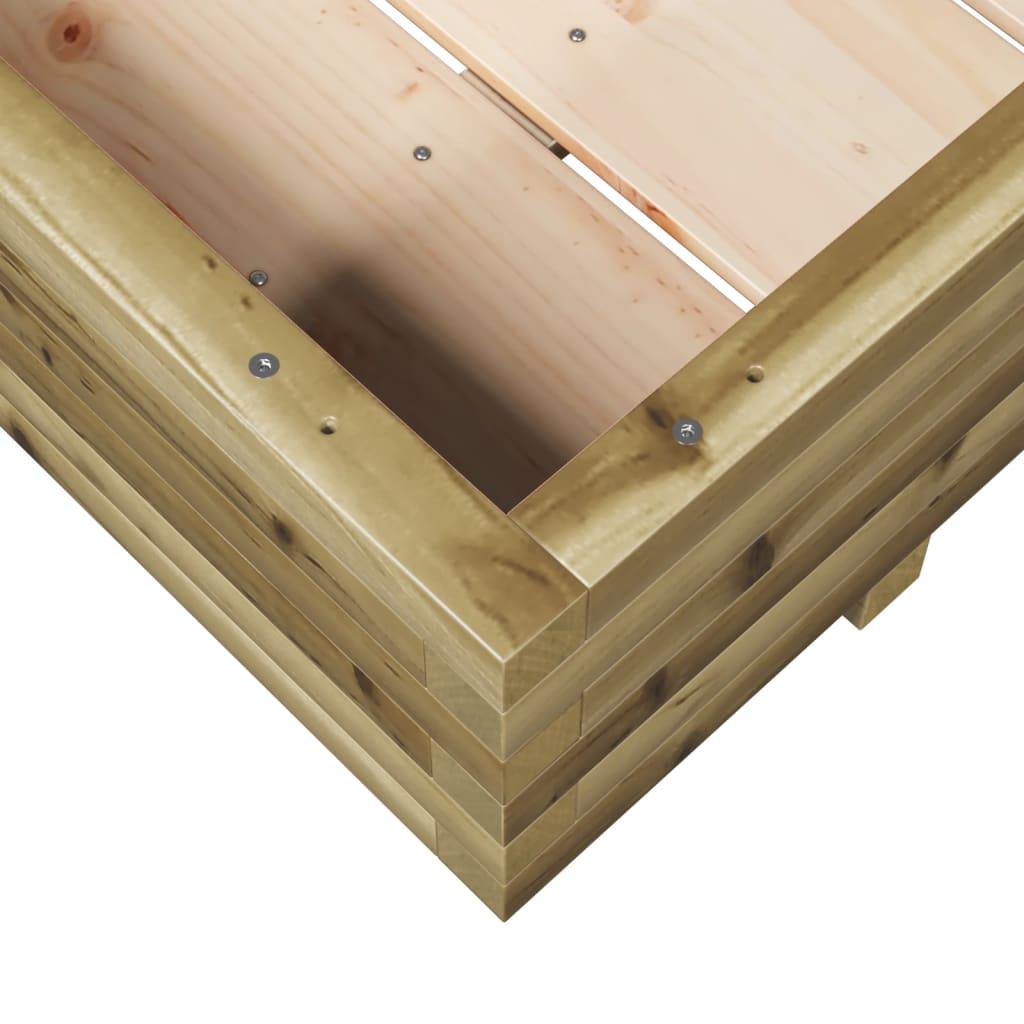 vidaXL Jardinière 110x110x26,5 cm bois de pin imprégné