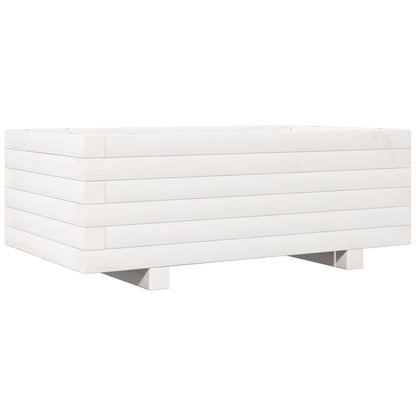 vidaXL Jardinière blanc 70x40x26,5 cm bois de pin massif