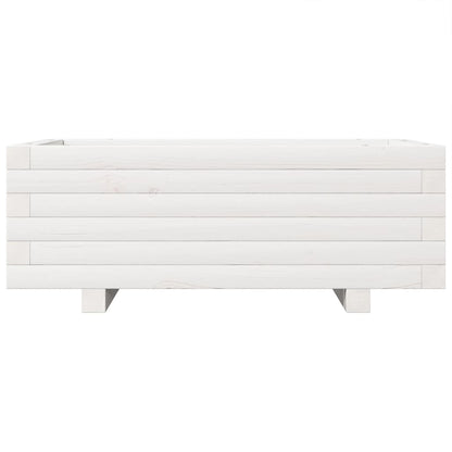 vidaXL Jardinière blanc 70x40x26,5 cm bois de pin massif
